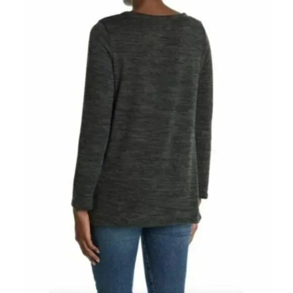 Forgotten Grace Women's Brushed Hacci Pullover Tunic Top Small Hunter Green NWT - Picture 2 of 7